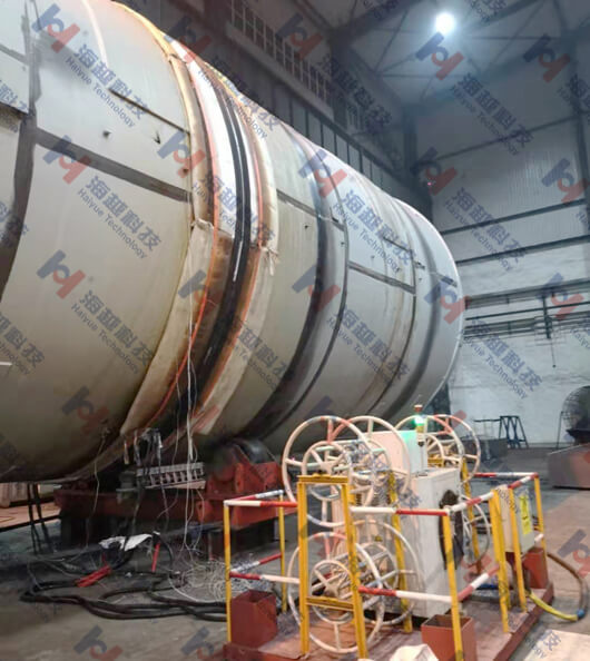 化工行業 工件直徑4000壁厚100 焊后消應力熱處理
