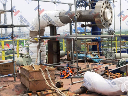 石化TP347不銹鋼管道環焊縫焊后穩定化熱處理