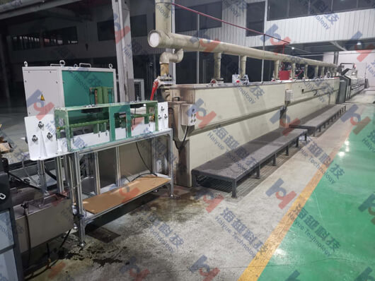 鍍銅焊絲產線的在線烘干設備