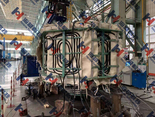 【電磁感應加熱設備應用】36T主泵泵殼內壁堆焊預熱和消氫