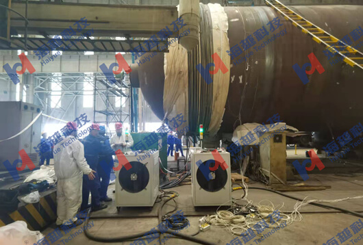 高頻感應加熱設備應用于壁厚200mm封頭環縫熱處理